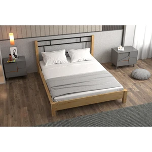 Koç Tek Yapı Yap-Sa Home Feza-Metal Başlıklı Doğal Ahşap Karyola