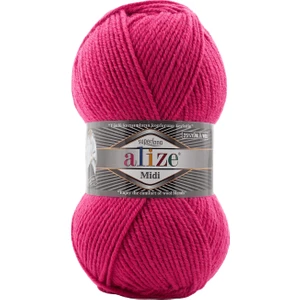 Superlana Midi El Örgü Ipi Ipliği Yünü Renk KODU:798-BEGONVIL