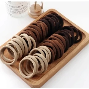 Mona Lisa  Kadın "l"boy Kahverengi Tonlar  50LI'LASTIK Toka Seti