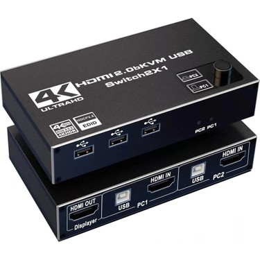2x1 HDMI 2.0 KVM Switcher