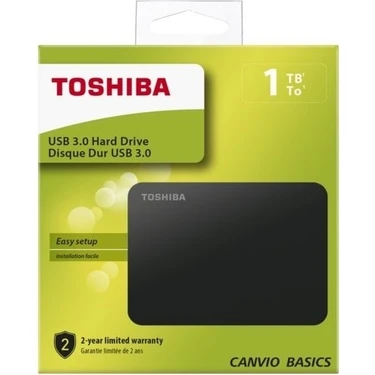 Toshiba 2.5 1tb USB 3.0 Canvio Siyah