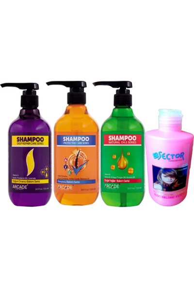 Arcade Yoğun Onarıcı Bakım Serisi Saç Bakım Şampuanı 500 ml 4'lü Özel Saç Bakım Seti