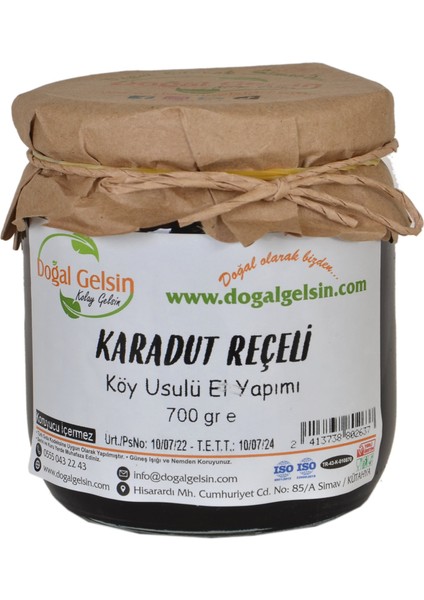 Doğal Gelsin Kolay Gelsin Karadut Reçeli 700 gr