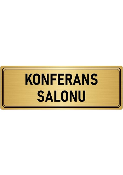 Metal Yönlendirme Levhası Departman Kapı Isimliği Konferans Salonu 10x20 cm Altın Renk