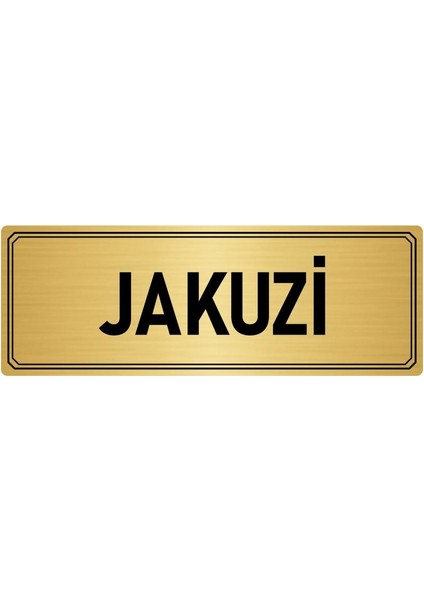 Metal Yönlendirme Levhası Departman Kapı Isimliği Jakuzi 5x20 cm Gümüş Renk