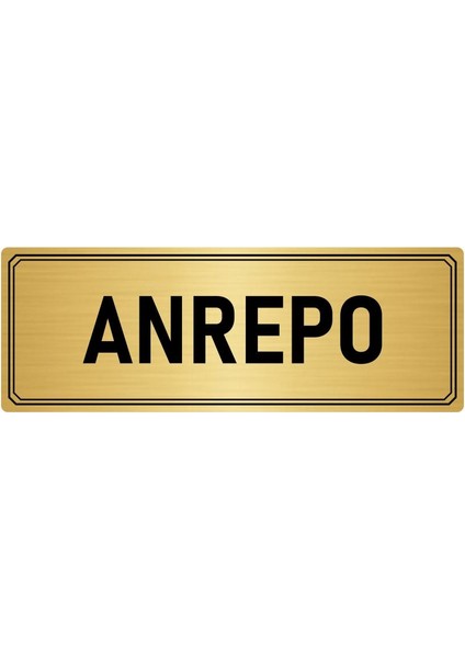 Metal Yönlendirme Levhası Departman Kapı Isimliği Antrepo 10x20 cm Altın Renk