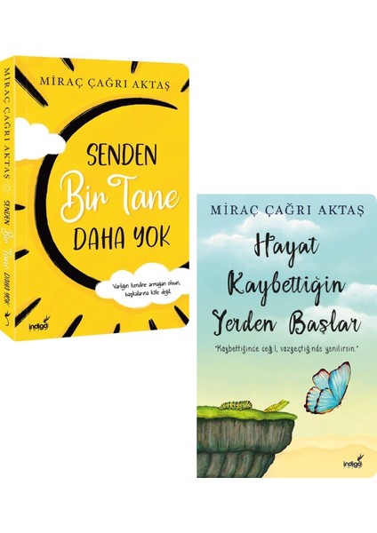 Miraç Çağrı Aktaş 2 Kitap Set / Senden Bir Tane Daha Yok - Hayat Kaybettiğin Yerden Başlar