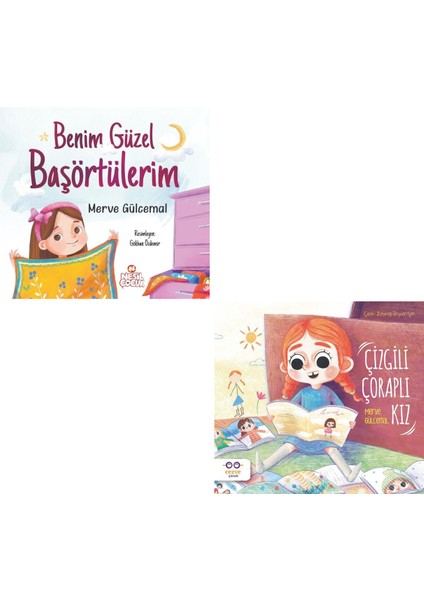 Merve Gülcemal 2 Kitap Set / Benim Güzel Başörtülerim + Çizgili Çoraplı Kız