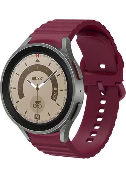 Samsung Galaxy Watch 4 40-42-44-46 mm Watch 5 40 -44-Pro 45 mm Tam Uyumlu Çizgili 20 mm Kordon