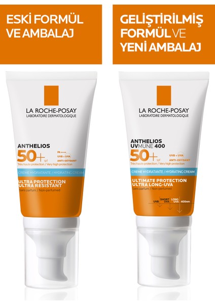 Anthelios Uvmune 400 Spf 50+ Güneş Kremi 50 mlx2 - Kuru, Kızarık ve Hassas Ciltler İçin