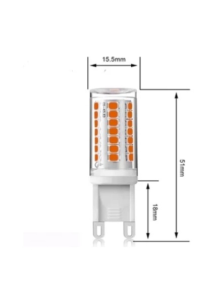 Ct-4249 3W G9 220V Kapsül Ampul Beyaz 10 Adet