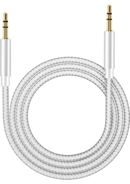 Aux 3.5mm Jack Girişli Örgü Ses Aktarım Kablosu Telefon Hoparlör Araç Aksesuarı fiyatları