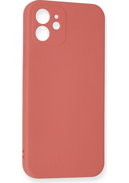 Lansman iPhone 12 Kılıf Nano Içi Kadife Silikon - Kiremit modelleri