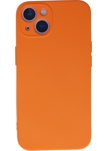 Lansman iPhone 13 Mini Kılıf Nano Içi Kadife Silikon - Turuncu