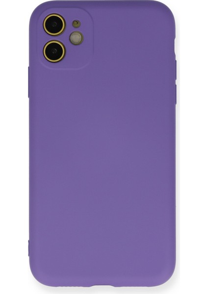 Lansman iPhone 11 Kılıf Nano Içi Kadife Silikon - Mor