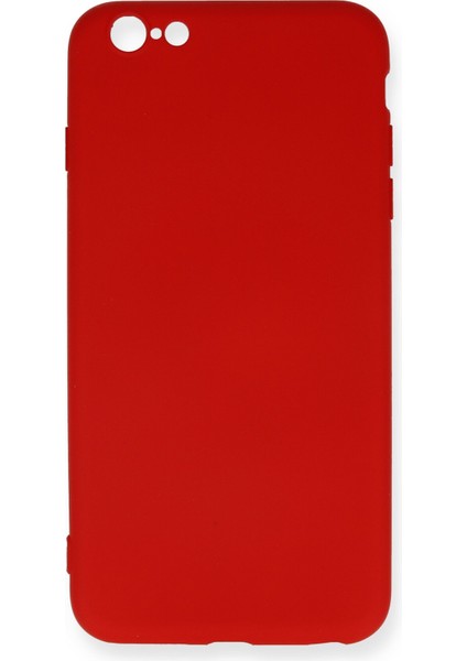 Lansman iPhone 6 Plus Kılıf Nano Içi Kadife Silikon - Kırmızı