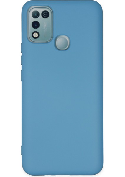Lansman Infinix Hot 10 Play Kılıf Nano Içi Kadife Silikon - Mavi