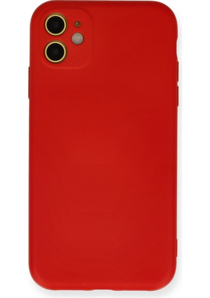 Lansman iPhone 11 Kılıf Nano Içi Kadife Silikon - Kırmızı
