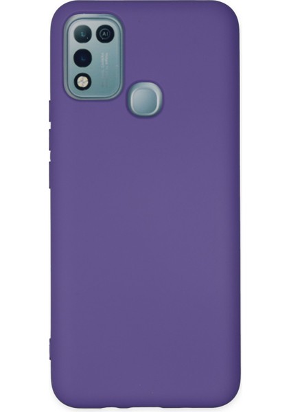 Lansman Infinix Hot 10 Play Kılıf Nano Içi Kadife Silikon - Mor