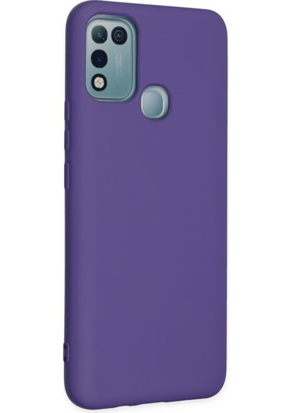 Lansman Infinix Hot 10 Play Kılıf Nano Içi Kadife Silikon - Mor