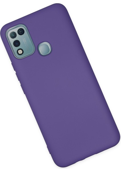 Lansman Infinix Hot 10 Play Kılıf Nano Içi Kadife Silikon - Mor
