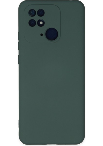 Lansman Xiaomi Poco C40 Kılıf Nano Içi Kadife Silikon - Koyu Yeşil