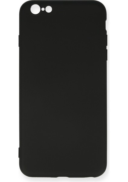 Lansman iPhone 6 Plus Kılıf Nano Içi Kadife Silikon - Siyah