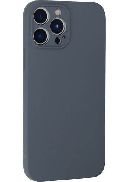 Lansman iPhone 13 Pro Max Kılıf Nano Içi Kadife Silikon - Gri