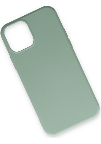 Lansman iPhone 12 Kılıf Nano Içi Kadife Silikon - Su Yeşili modelleri