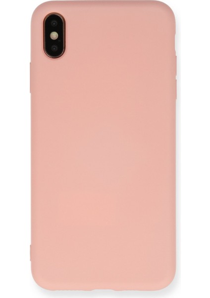 Lansman iPhone Xs Max Kılıf Nano Içi Kadife Silikon - Pembe