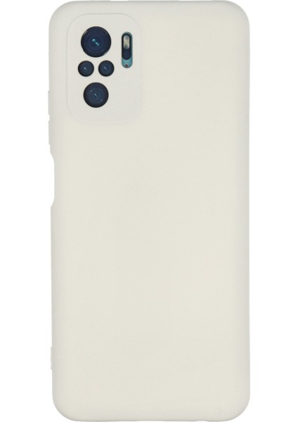 Lansman Xiaomi Poco M5S Kılıf Nano Içi Kadife Silikon - Beyaz