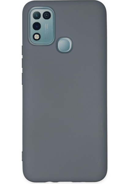 Lansman Infinix Hot 10 Play Kılıf Nano Içi Kadife Silikon - Gri