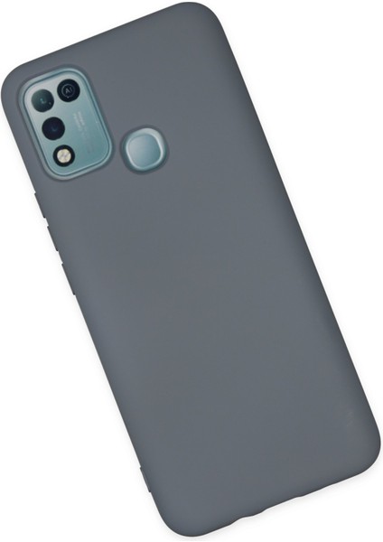 Lansman Infinix Hot 10 Play Kılıf Nano Içi Kadife Silikon - Gri