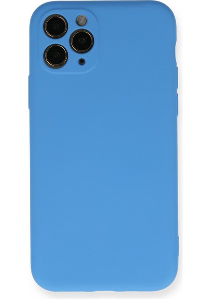 Lansman iPhone 11 Pro Kılıf Nano Içi Kadife Silikon - Mavi