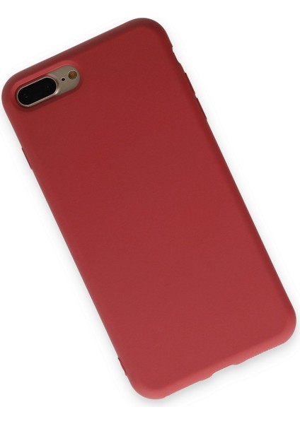 Lansman iPhone 8 Plus Kılıf Nano Içi Kadife Silikon - Kiremit