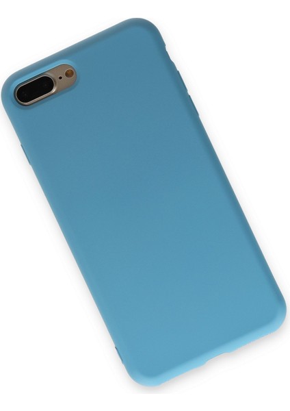Lansman iPhone 8 Plus Kılıf Nano Içi Kadife Silikon - Mavi