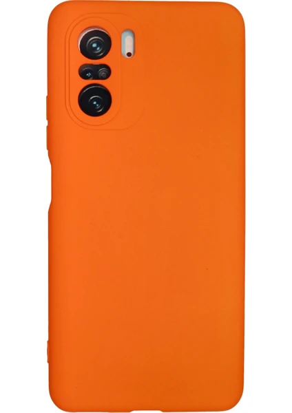 Bilişim Aksesuar Lansman Xiaomi Redmi K40 Pro Kılıf Nano Içi Kadife  Silikon - Turuncu