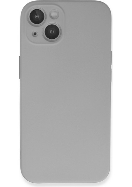 Lansman iPhone 13 Mini Kılıf Nano Içi Kadife Silikon - Açık Gri