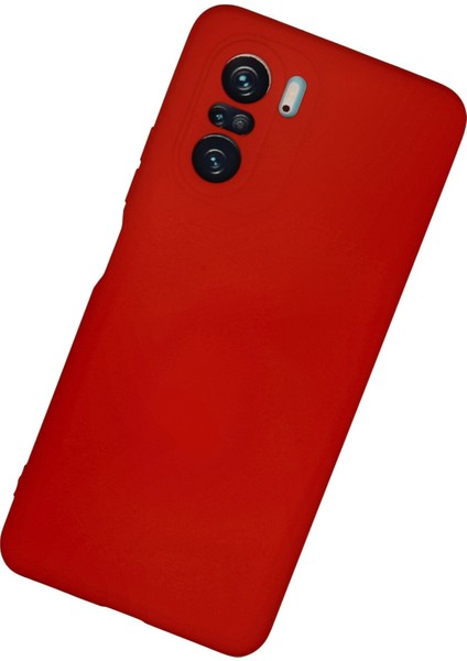 Lansman Xiaomi Redmi K40 Pro Kılıf Nano Içi Kadife Silikon - Kırmızı