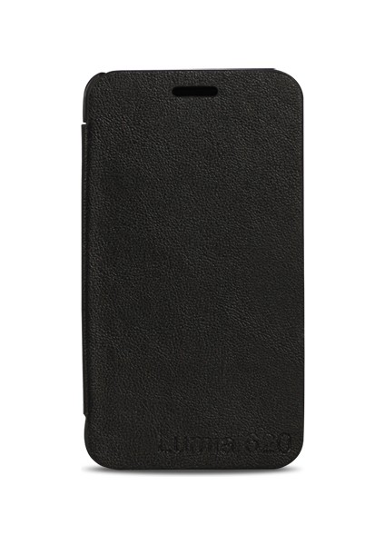 Nokia Lumia 620 Flip Case Kılıf Siyah