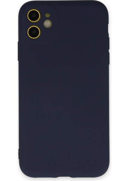 Lansman iPhone 11 Kılıf Nano Içi Kadife Silikon - Lacivert