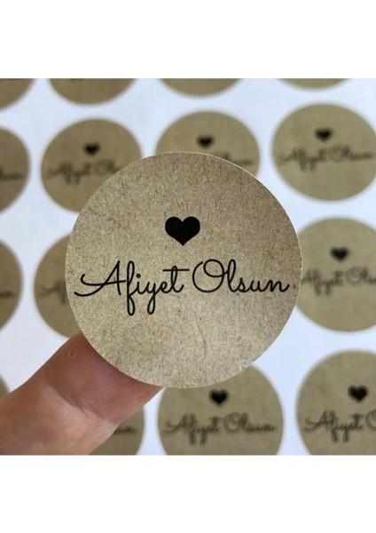 Afiyet Olsun (4X4CM) Sticker - 70 Adet