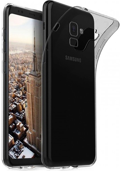 Samsung Galaxy S9 Plus Kılıf Soft Silikon Şeffaf-Siyah Arka Kapak