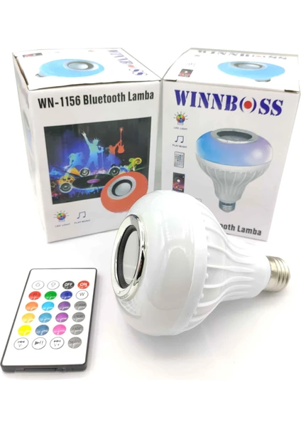 Bt Hoparlörlü Kumandalı Rgb LED Ampül WN-1156