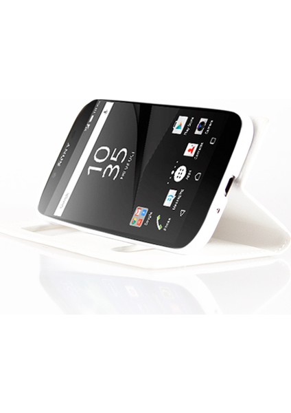 Sony Xperia Z5 Premium Gizli Mıknatıslı Pencereli Magnum Kılıf Beyaz fiyatları