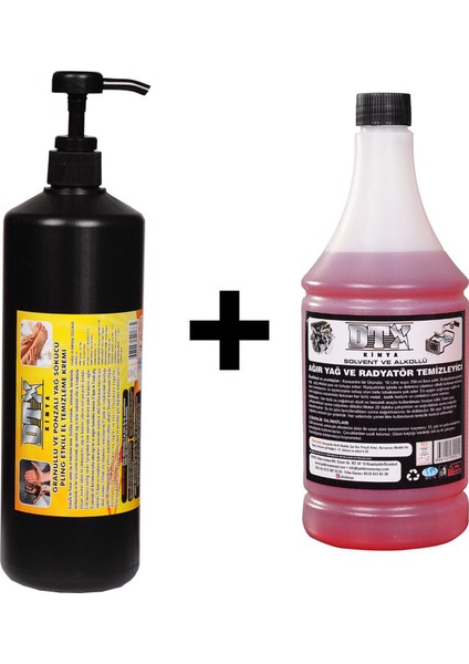 Kumlu El Temizleme Kremi ( Sabunu) 1 kg & Alkollü Intercooler Temizleme Sıvısı 1 Lt
