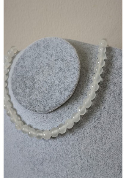 8 mm Selenit Doğal Taş Kolye fiyatları