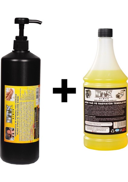 Ponza'lı (Talaşlı) El Temizleme Kremi ( Sabunu) 1 kg & Alkollü Intercooler Temizleme Sıvısı 500 ml