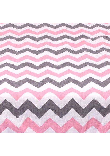 Baby Meva Pembe Zigzag Lastikli Çarşaf 70 x 110 cm