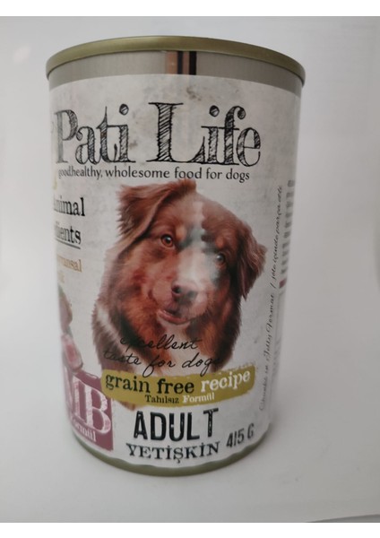 Pati Life Tahılsız Kuzu Etli Köpek Konservesi 415 Gr